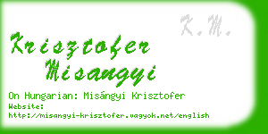 krisztofer misangyi business card
