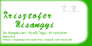 krisztofer misangyi business card